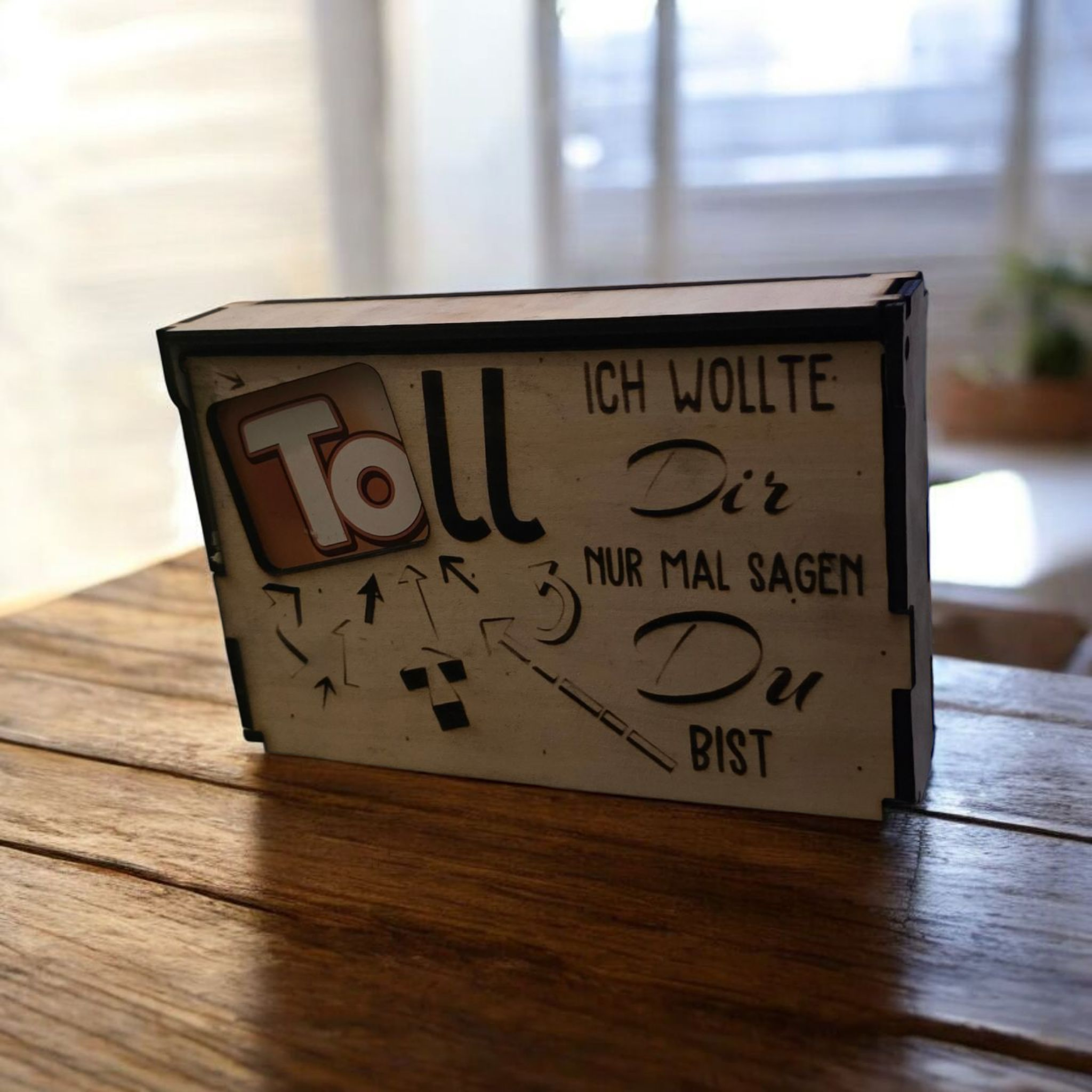 Box für Toffifee, Du bist Toll, Holzbox, Geschenkidee