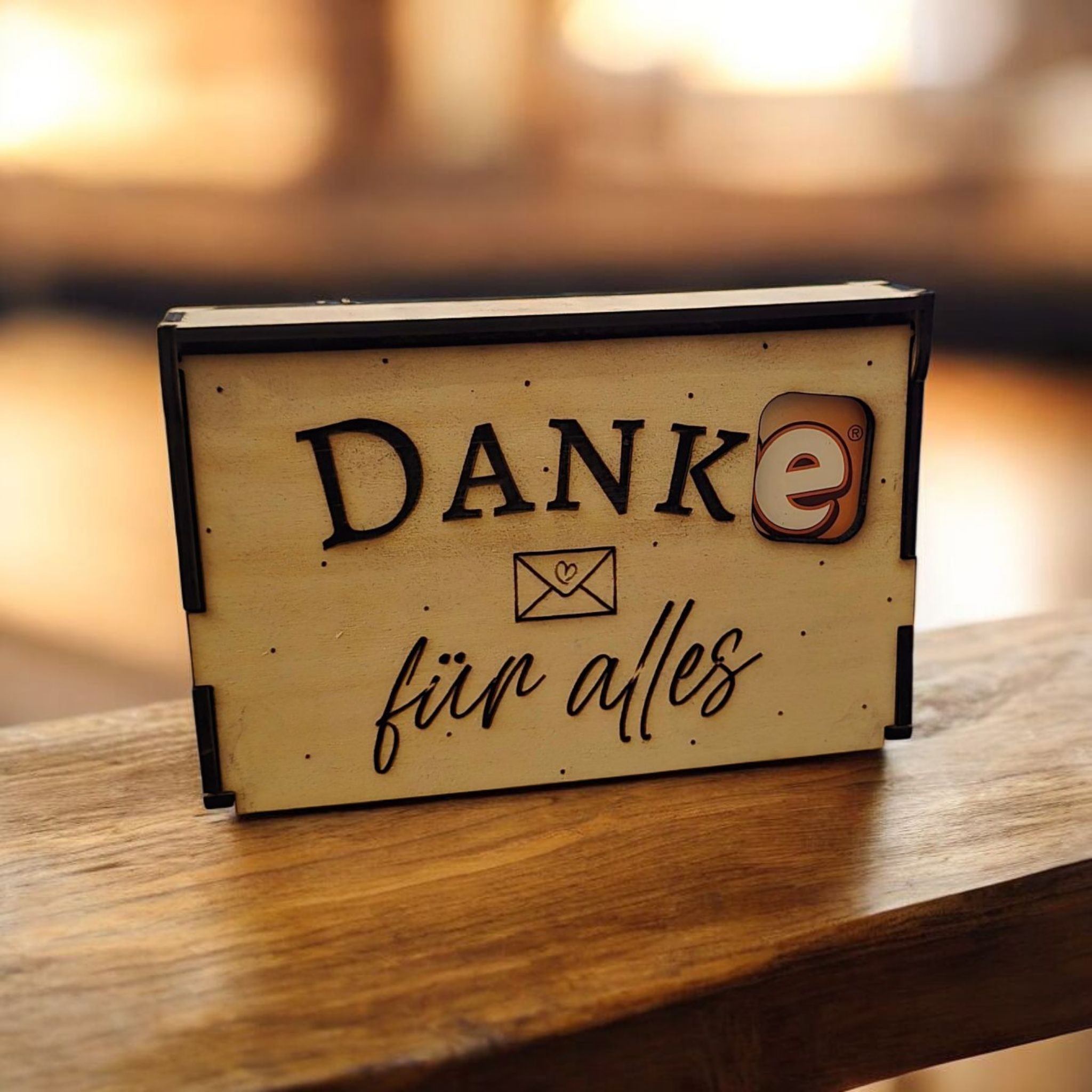 Box für Toffifee, Danke für alles, Holzbox, Geschenkidee