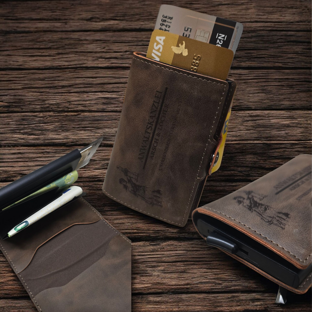 Personalisierbarer Cardholder Mini Portmonnaie, Kunstleder