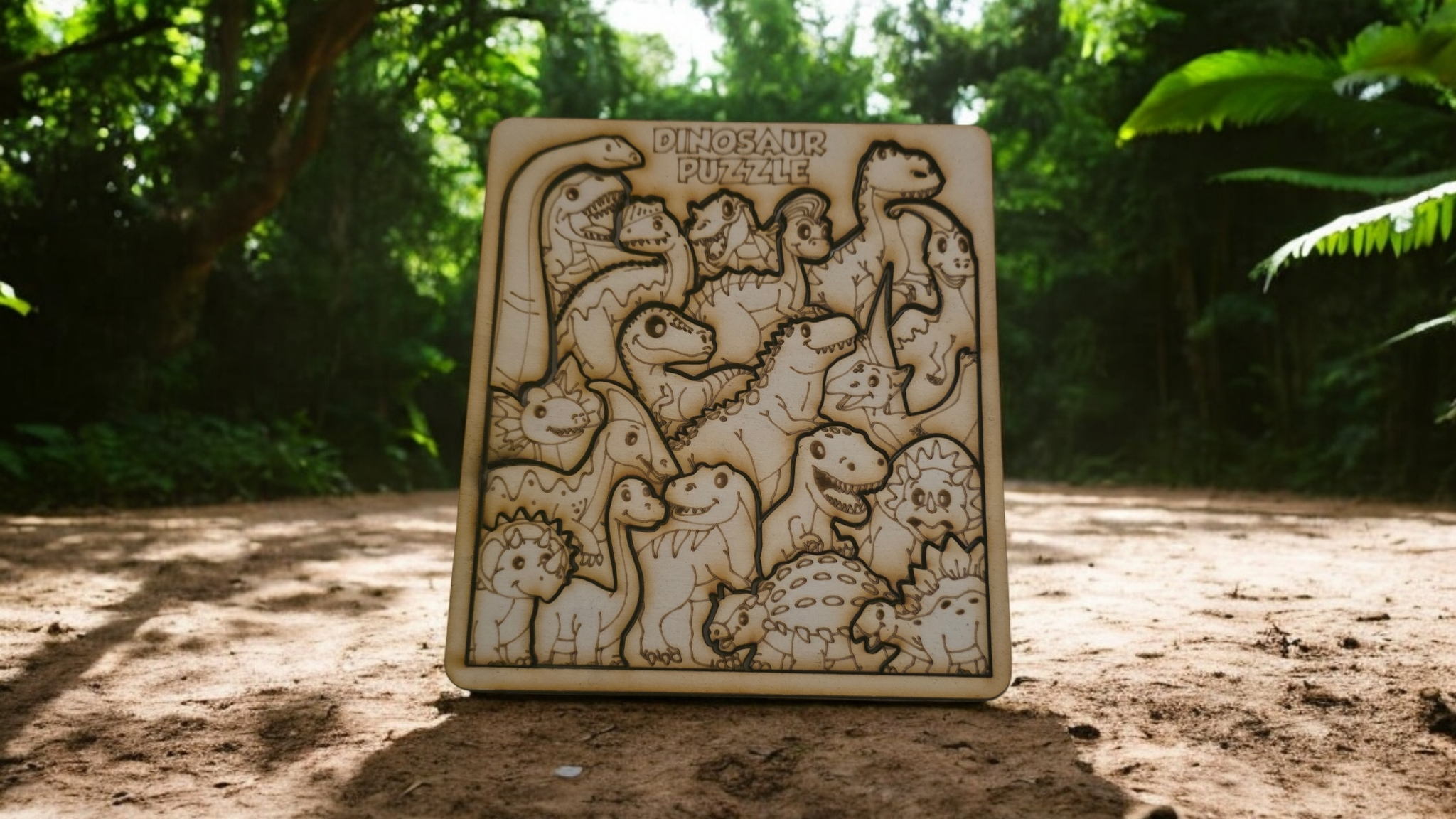 Kinder Dino Puzzle Holzpuzzle Holzspielzeug